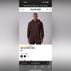 Men’s Talentless brown hoodie